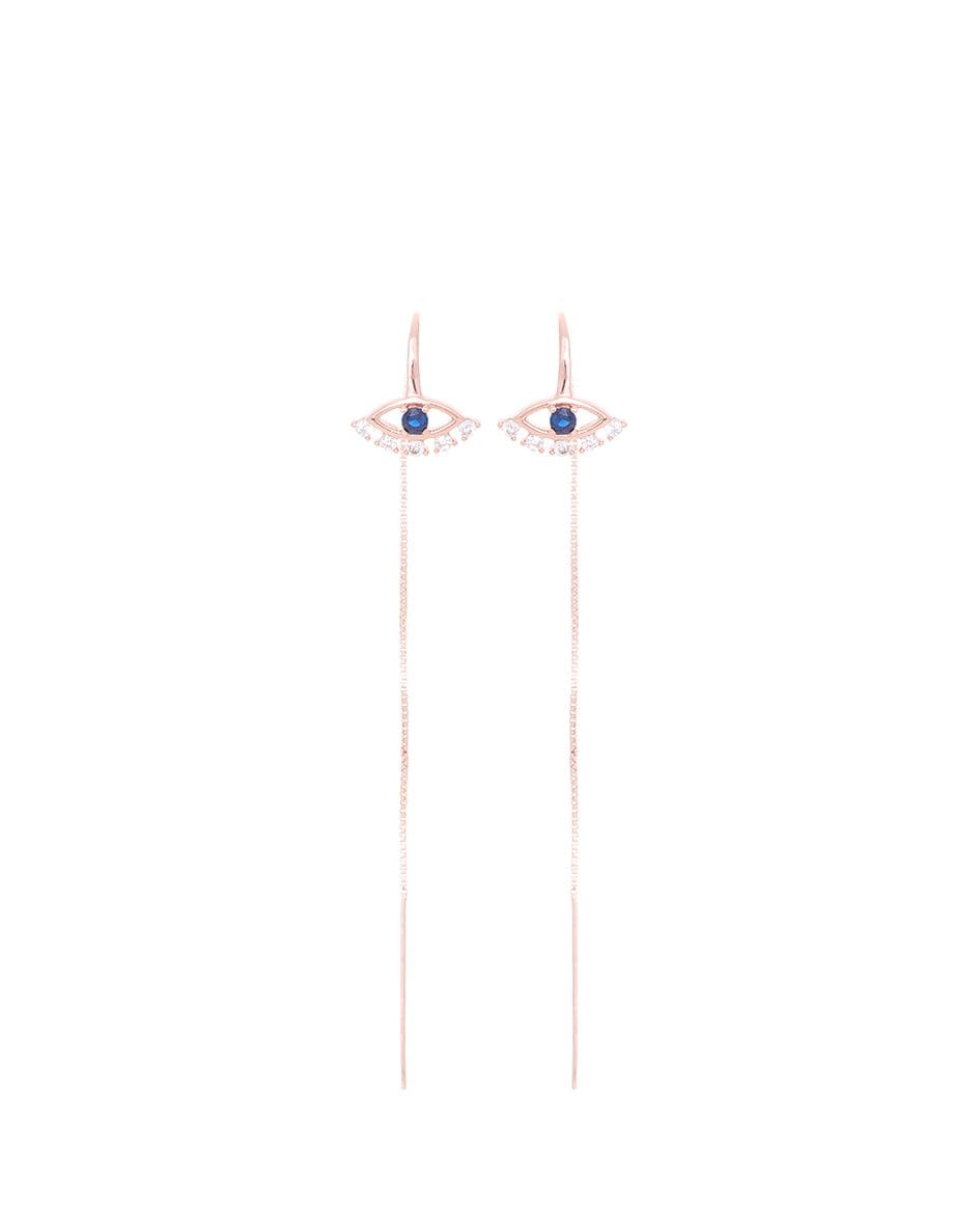 Evil Eye Threader Earrings