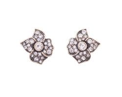 Floral Diamante Stud Earrings