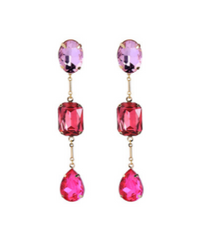 Pink Colour Drop Earrings
