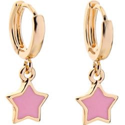 Pink Star Hoop Earrings