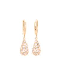 Gold & Crystal Hoop Earrings