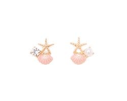 Pink Sea Shell Earrings