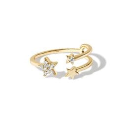Golden Tristar Ring