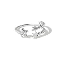Sterling Silver Tristar Ring