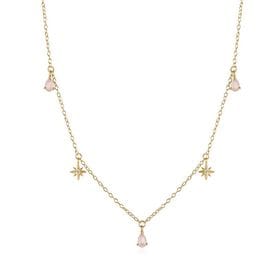 Gold Pastel & Star Drops Necklace