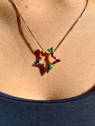 Rainbow Star Lock Necklace