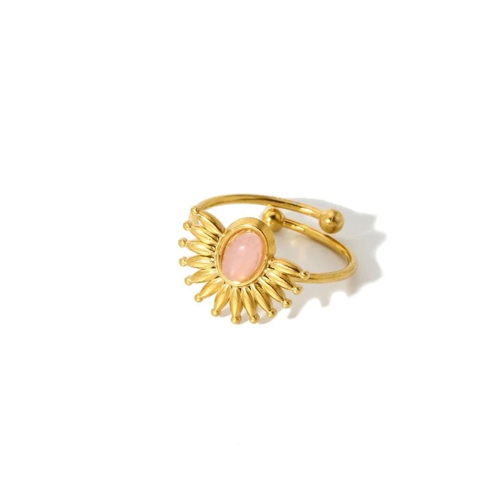 Pink Sunburst Ring