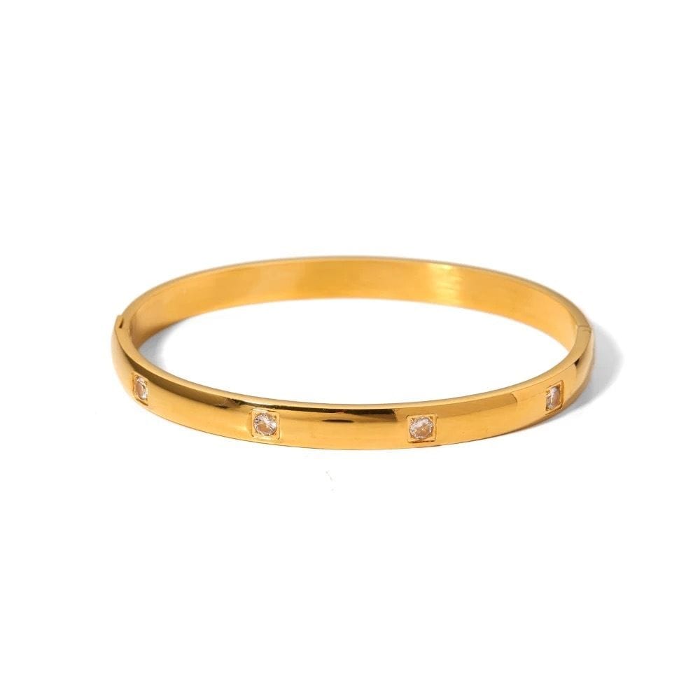 Gold CZ Bangle