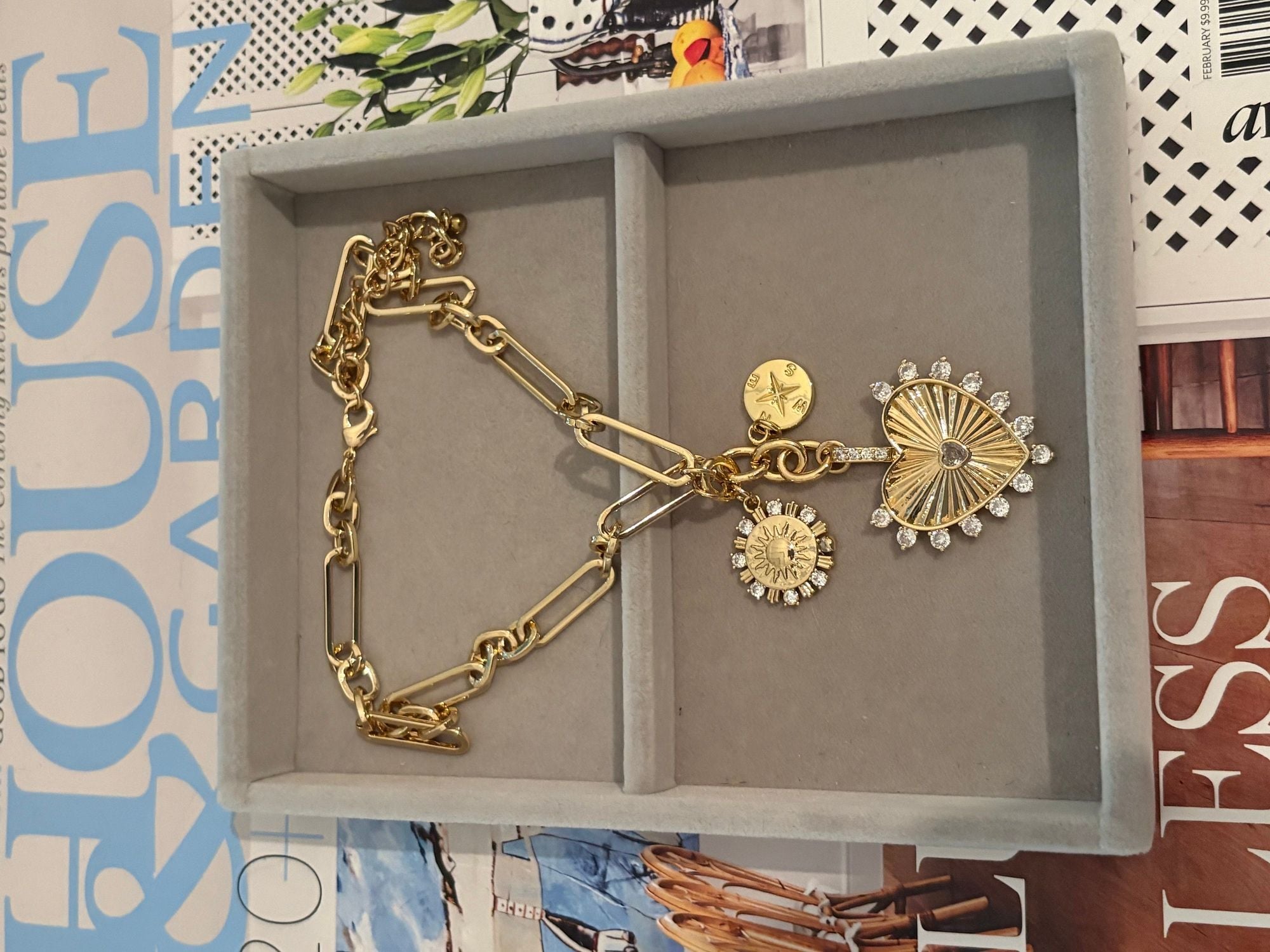 Heart Northern Star Charm Necklace