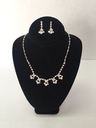Rhinestone Necklace and earring set