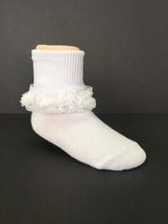 white frilly sock