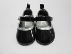 Patent Black Shoe with Silver Accents