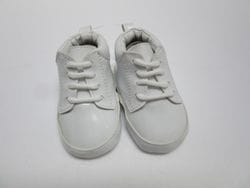 White Lace Up Synthetic Infant Shoe