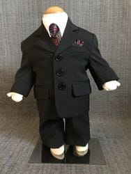 Black Pinstripe Infant Suit