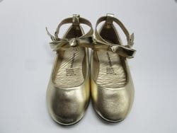TENDERTOES- Gold Ballerina Flat With Ankle Strap