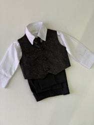 Infant black vest set
