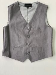 Grey Linen Vest
