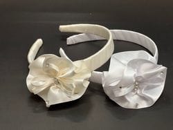 Pansy Flower Headband with Diamond Accents