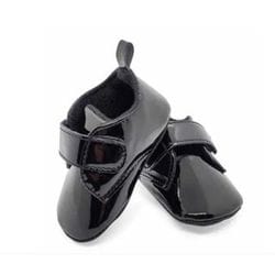 Patent Black Pre-Walker Shoe with Velcro