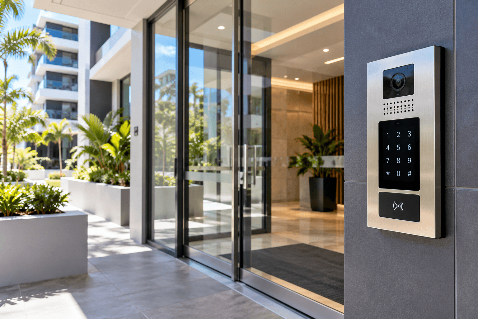 Access Control Installation Gold Coast Fingerprint access control system for secure entry to commercial and Body Corporate properties