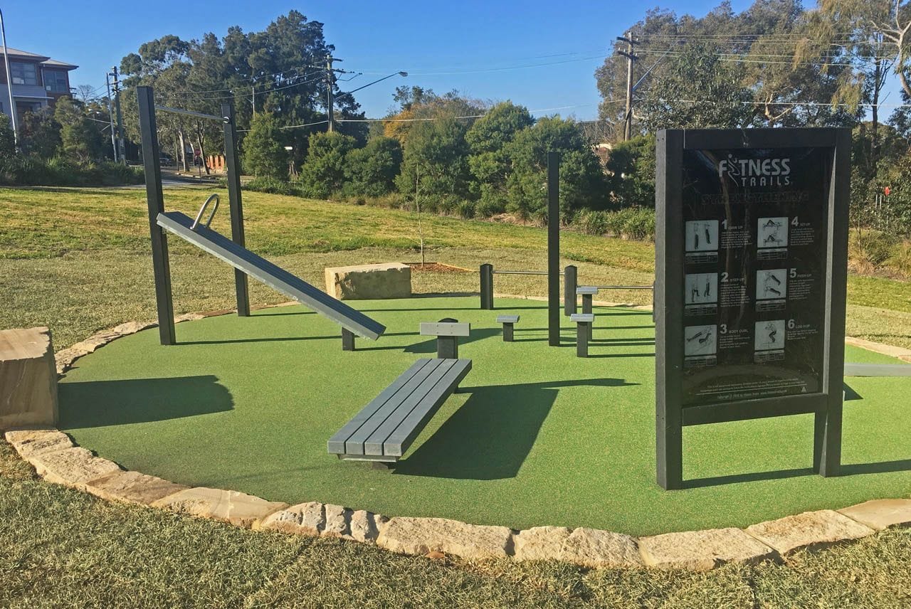 Rosehill TPV® Rubber Wetpour Fitness Station | Market Garden Park Willoughby by Wetpour Rubber
