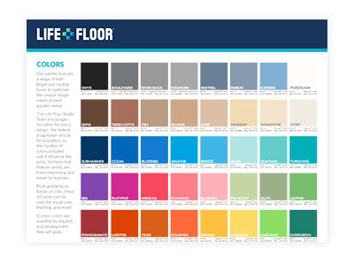Life Floor Color Equivalents Chart