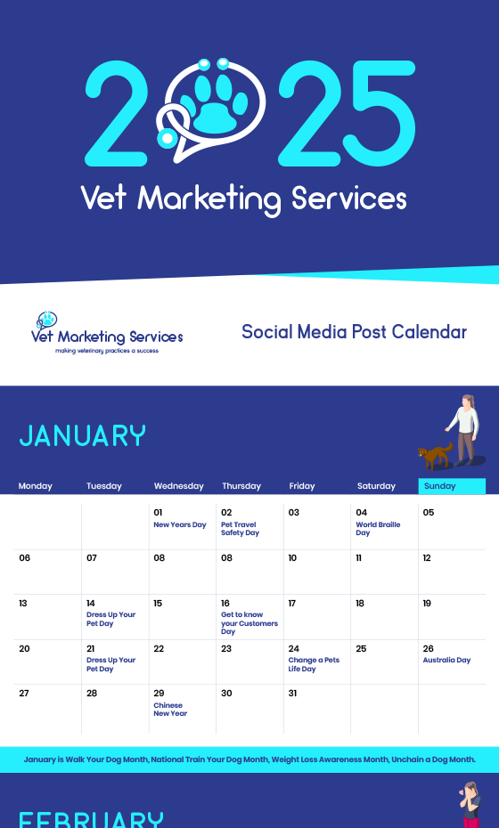 Vet Marketing 2025 Aussie Calendar