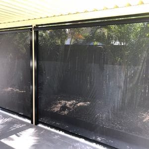 Privacy using Twist Lock Outdoor Blinds
