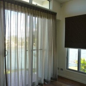 Pinch Pleat Sheer and Blockout Roller Blind