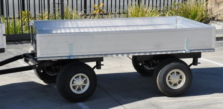 trailer general cargo 4-wheel self steer custom | golf car world