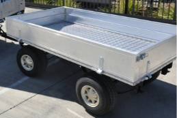 trailer general cargo 4-wheel self steer custom | golf car world