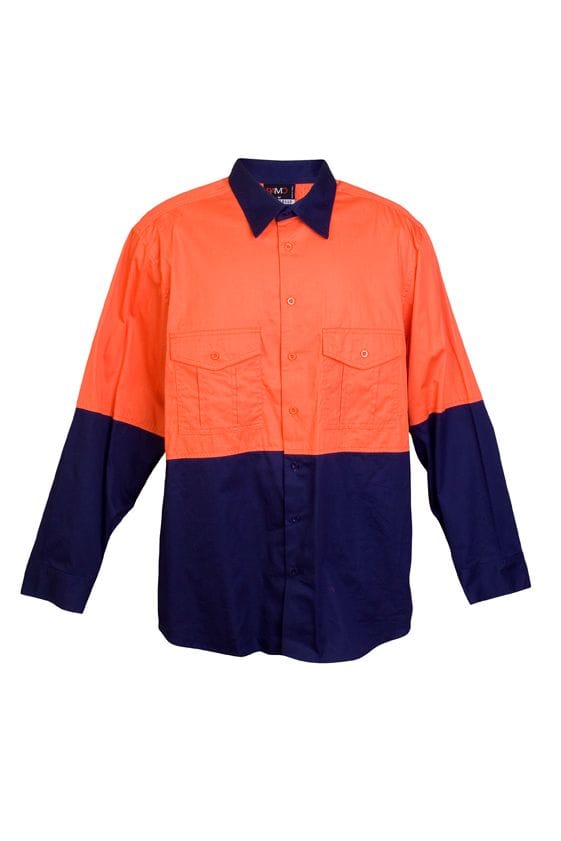 100% Combed Cotton Drill Long Sleeve Shirts