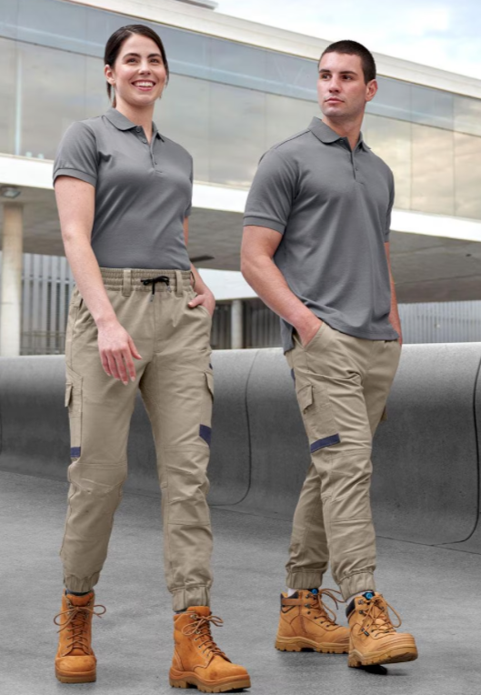 UNISEX COTTON STRETCH DRILL CUFFED WORK PANTS