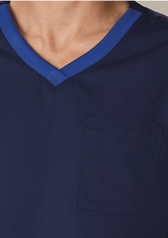 MENS V-NECK CONTRAST TRIM SCRUB TOP MENS V-NECK CONTRAST TRIM SCRUB TOP
