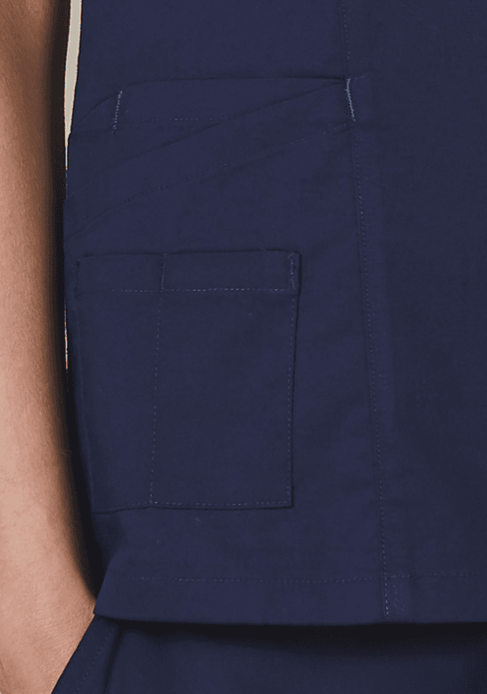 LADIES V-NECK CONTRAST TRIM SCRUB TOP LADIES V-NECK CONTRAST TRIM SCRUB TOP