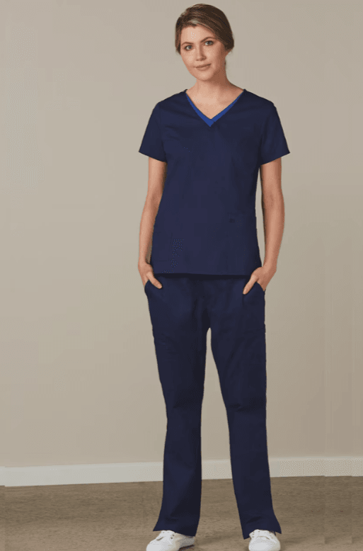 LADIES SEMI-ELASTIC WAIST TIE SOLID COLOUR SCRUB PANTS LADIES SEMI-ELASTIC WAIST TIE SOLID COLOUR SCRUB PANTS