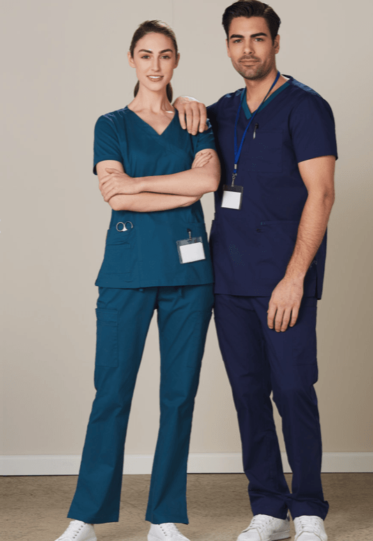 LADIES SEMI-ELASTIC WAIST TIE SOLID COLOUR SCRUB PANTS LADIES SEMI-ELASTIC WAIST TIE SOLID COLOUR SCRUB PANTS