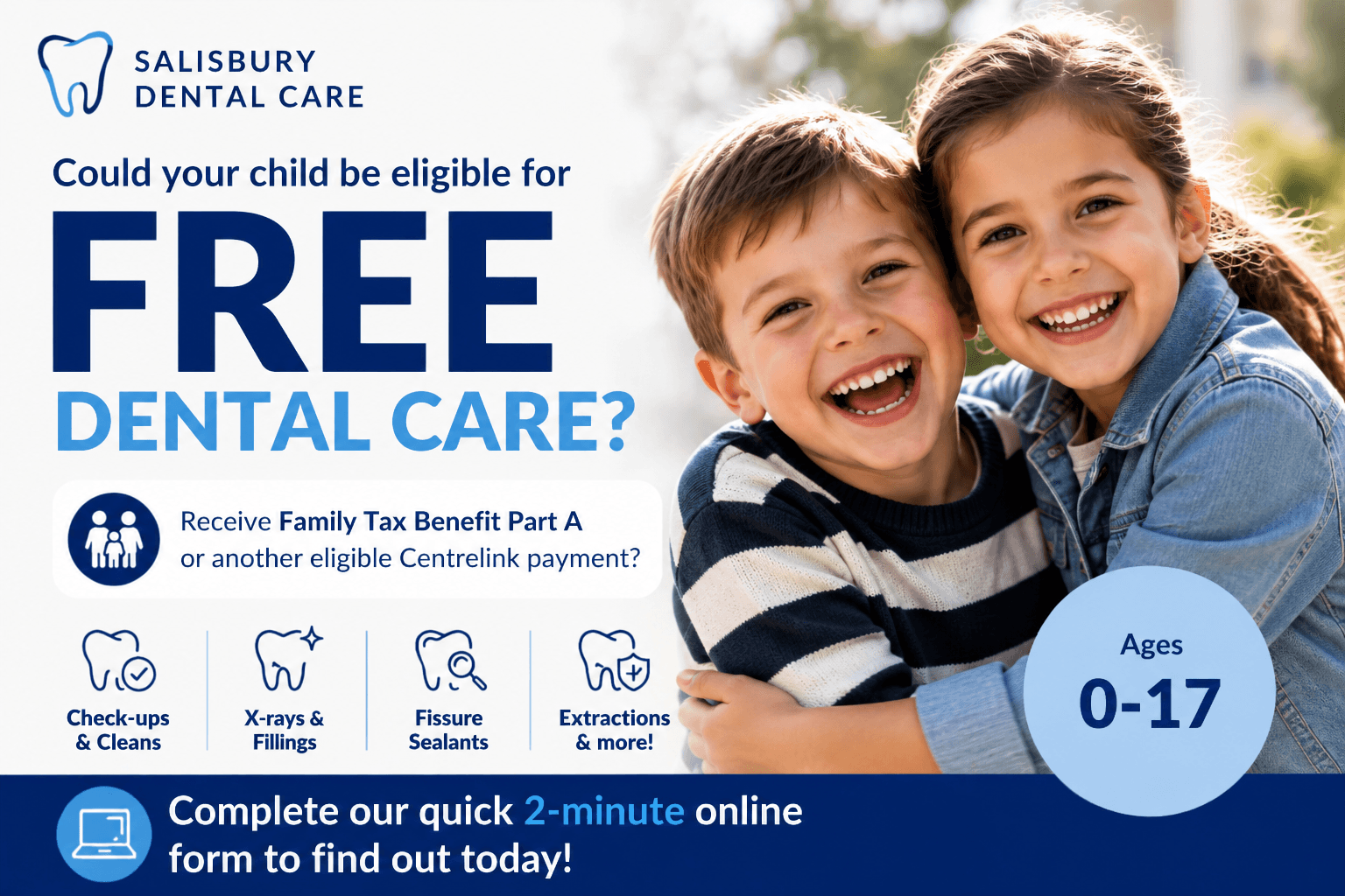 Children's Dentistry in Salisbury | Paralowie | Elizabeth South | Elizabeth Vale | Parafield Gardens | Brahma Lodge | Salisbury Park | Salisbury North | Salisbury Plain | Salisbury South | Salisbury Downs | Northern Adelaide SA Children's Dentistry in Salisbury | Paralowie | Elizabeth South | Elizabeth Vale | Parafield Gardens | Brahma Lodge | Salisbury Park | Salisbury North | Salisbury Plain | Salisbury South | Salisbury Downs | Northern Adelaide SA