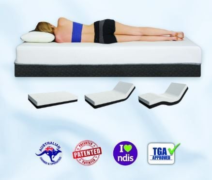 Flexicare Cool Gel Memory Foam Queen Split Adjustable Mattress