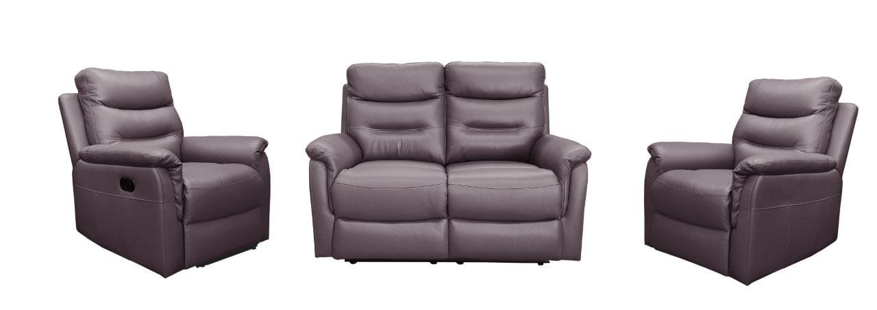 Milano 2 Seater Leather Reclining Lounge Suite Main