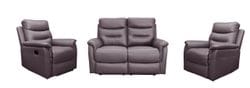 Milano 2 Seater Leather Reclining Lounge Suite