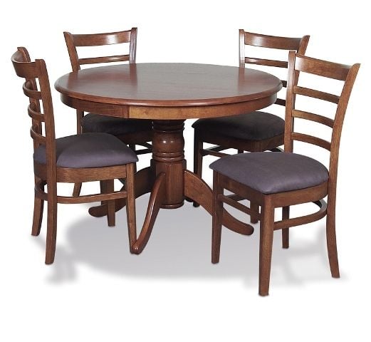 Mustang 5 Piece Round Dining Suite Main Mustang 5 Piece Round Dining Suite Main