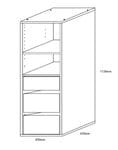 Wardrobe Insert - 3 Drawer + 2 Shelves