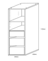 Wardrobe Insert - 3 Drawer + 2 Shelves