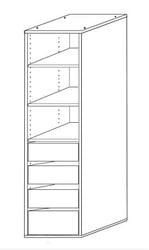 Wardrobe Insert - 4 Drawer + 3 Shelves
