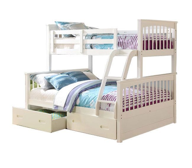 Brighton Single/Double Bunk Bed with Drawers Main