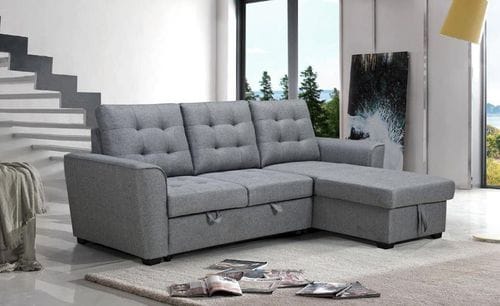 Gabby 2 Seater Chaise Lounge with Sofabed + Storage Main