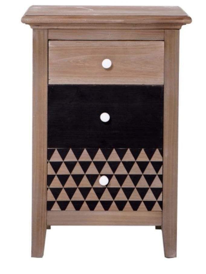 Cleo 3 Drawer Bedside Table Main