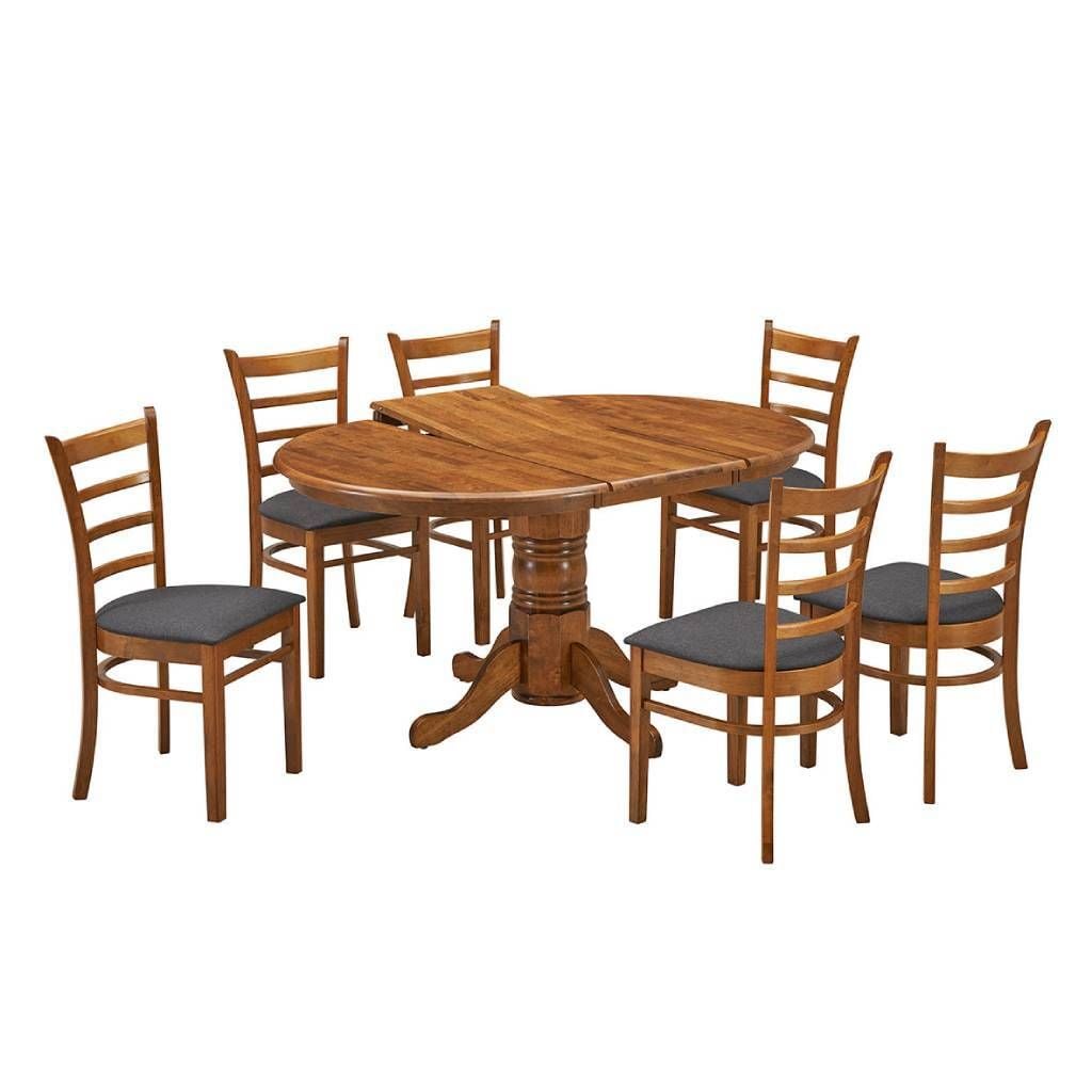 Mackay 7 Piece Round Extension Dining Suite