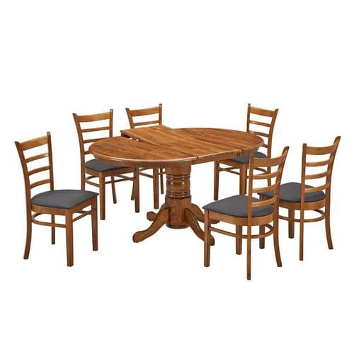 Mackay 7 Piece Round Extension Dining Suite Main